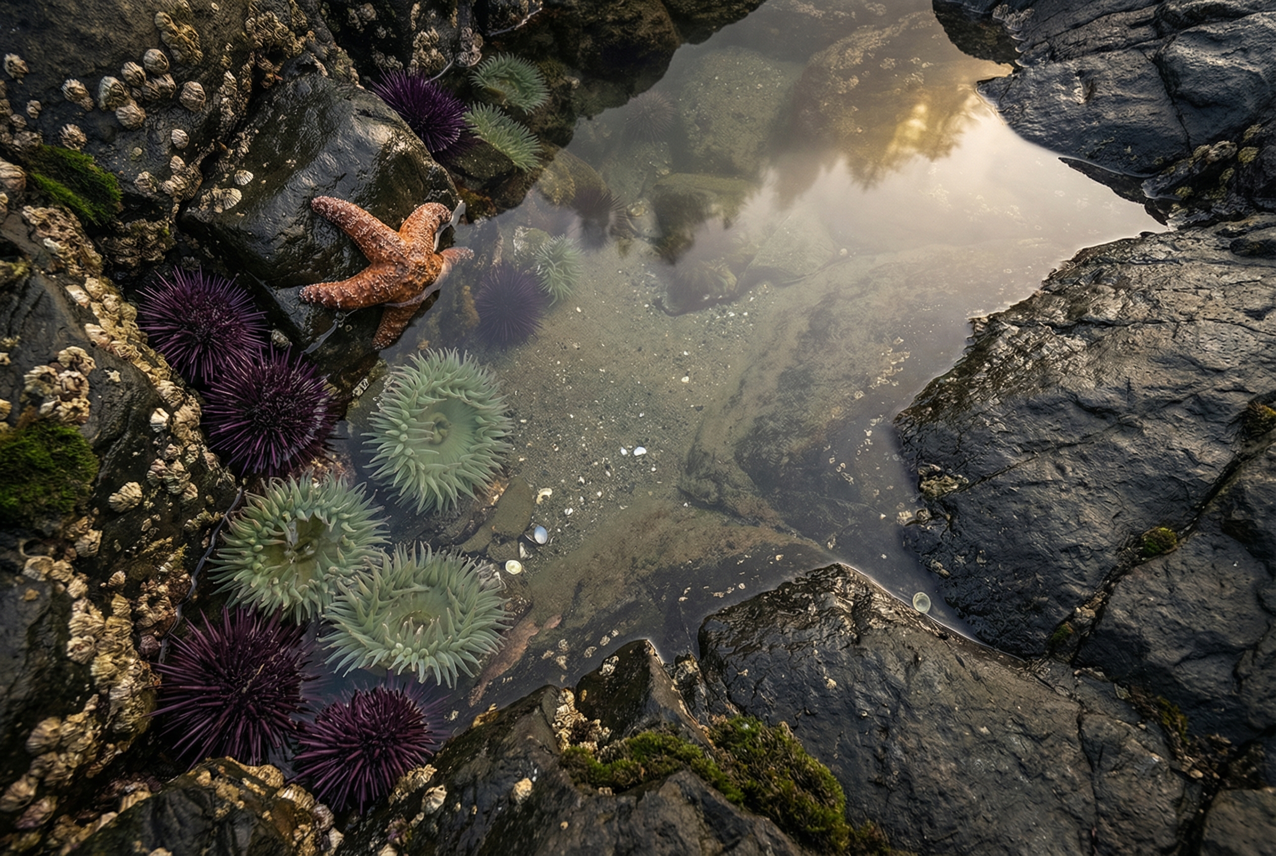 Basaltic Bloom: A Study in Coastal Stillness