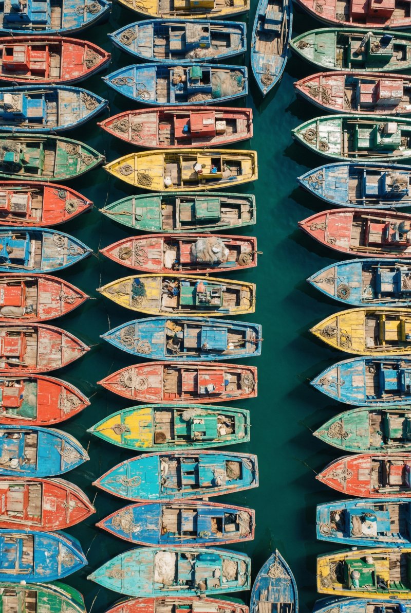 Chromatic Harbor Mosaic by @SilverGlow - wall art print